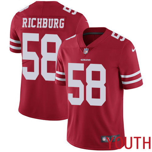San Francisco 49ers Limited Red Youth Weston Richburg Home NFL Jersey #58 Vapor Untouchable->san francisco 49ers->NFL Jersey